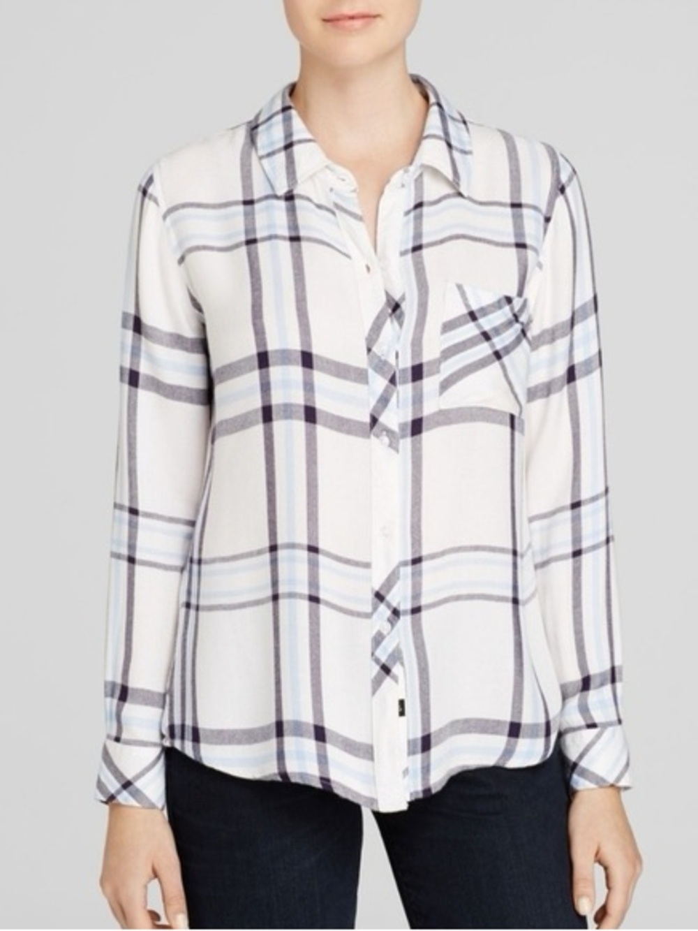 Rails Button Down Long Sleeve Shirt Plaid Pattern Size Small